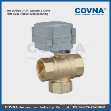T flujo DC12V motorizado válvula de motor de 3 vías con NC y señal de retroalimentación para la bobina de ventilador y, sistema de agua caliente